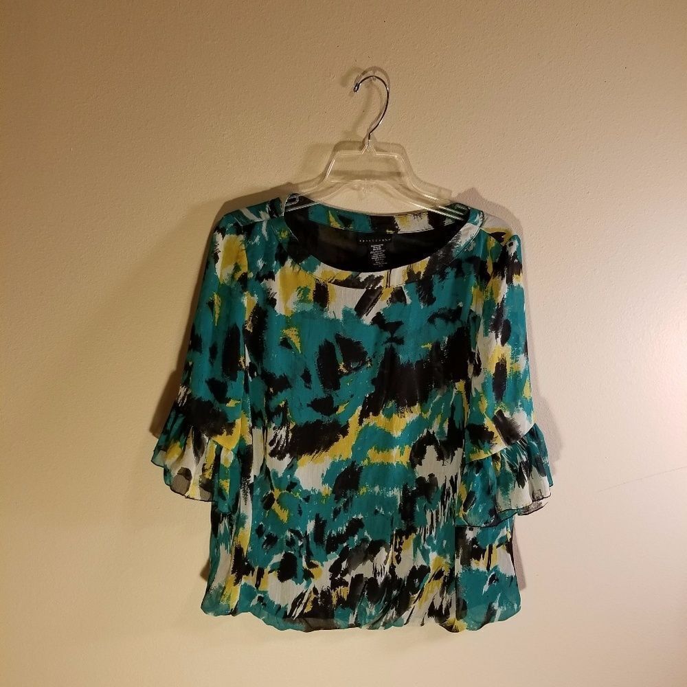 Apostrophe printed blouse